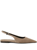 Brunello Cucinelli Leather Slingback Ballets