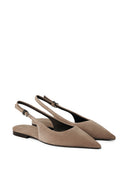 Brunello Cucinelli Leather Slingback Ballets