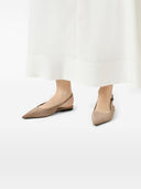 Brunello Cucinelli Leather Slingback Ballets