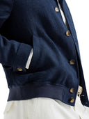 Brunello Cucinelli Blousonjacke aus Leinen- und Seidenmischung