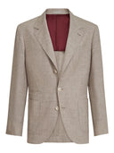 Brunello Cucinelli Einreihige Jacke aus Leinen und Seide
