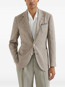 Brunello Cucinelli Einreihige Jacke aus Leinen und Seide