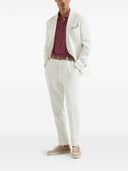 Brunello Cucinelli Linen And Cotton Blend Polo Shirt