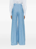 Via Masini 80 Cotton Flared Trousers
