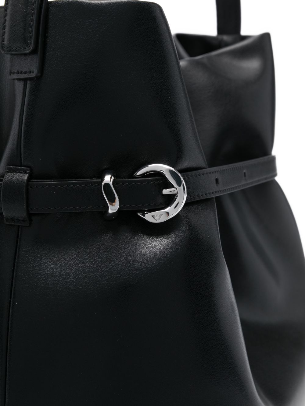Emporio Armani middelgrote leren emmertas