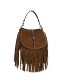 Etro Suede Leather Fringed Shoulder Bag
