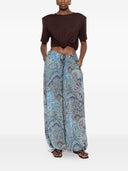 Etro Printed Wide Leg Trousers