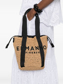 Ermanno Firenze Small Rafia Tote Bag