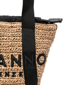 Ermanno Firenze Small Rafia Tote Bag