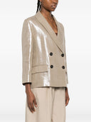 Brunello Cucinelli Linen Double Breasted Jacket