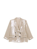 Brunello Cucinelli Linen Double Breasted Jacket