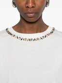 Ermanno Firenze Embroidered Cotton T Shirt