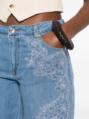 Ermanno Firenze Embroidered Denim Jeans