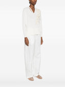 Ermanno Firenze Embroidered Cotton Sweater