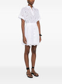 Ermanno Firenze Embroidered Cotton Shirtdress