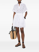 Ermanno Firenze Embroidered Cotton Shirtdress