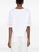 Ermanno Firenze Embroidered Cotton T Shirt