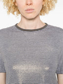 Brunello Cucinelli Gestreiftes Leinen-T-Shirt