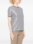 Brunello Cucinelli Gestreiftes Leinen-T-Shirt
