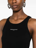 Geripptes Trägerkleid mit Logo von Maison Kitsune
