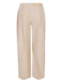 Via Masini 80 Linen Wide Leg Trousers