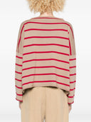 Beyou Cashmere And Cotton Striped Sweater