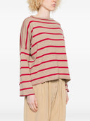Beyou Cashmere And Cotton Striped Sweater
