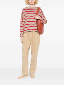 Beyou Cashmere And Cotton Striped Sweater
