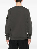 Stone Island Logo Cotton Crewneck Sweatshirt