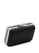 Selbstporträt-Clutch mit Kristallverzierung