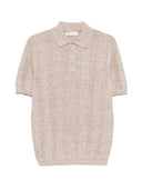 Brunello Cucinelli Linen And Cotton Blend Polo Shirt