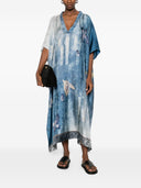 Pierre Louis Mascia Printed Silk Kaftan