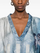 Pierre Louis Mascia Printed Silk Kaftan