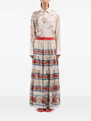 Pierre Louis Mascia Printed Silk Skirt