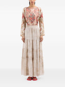 Pierre Louis Mascia Silk Long Skirt