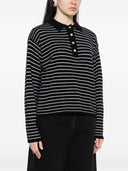 Beyou Cashmere Striped Polo Shirt