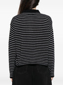 Beyou Cashmere Striped Polo Shirt