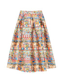 Alessandro Enriquez Printed Midi Skirt