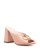 Valentino Garavani V Logo Signature Leather Mules