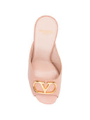 Valentino Garavani V Logo Signature Leather Mules