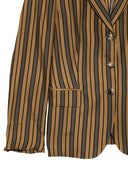 Alberto Biani Striped Silk Blazer Jacket