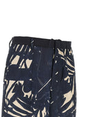 Emporio Armani bedruckte Shorts aus Leinenmischung