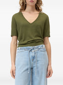 Closed Linen And Cotton V Necked Sweater