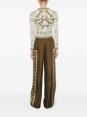 Tory Burch Printed Wide Leg Trousers
