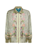 Pierre Louis Mascia Printed Silk Bomber Jacket