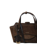 Borsa tote piccola in pelle con patta Hidesins