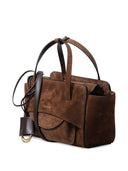 Borsa tote piccola in pelle con patta Hidesins