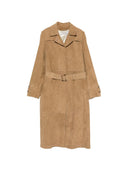 Golden Goose Suede Leather Trench Coat