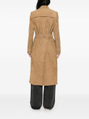 Golden Goose Suede Leather Trench Coat
