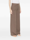 Via Masini 80 Linen Wide Leg Trousers